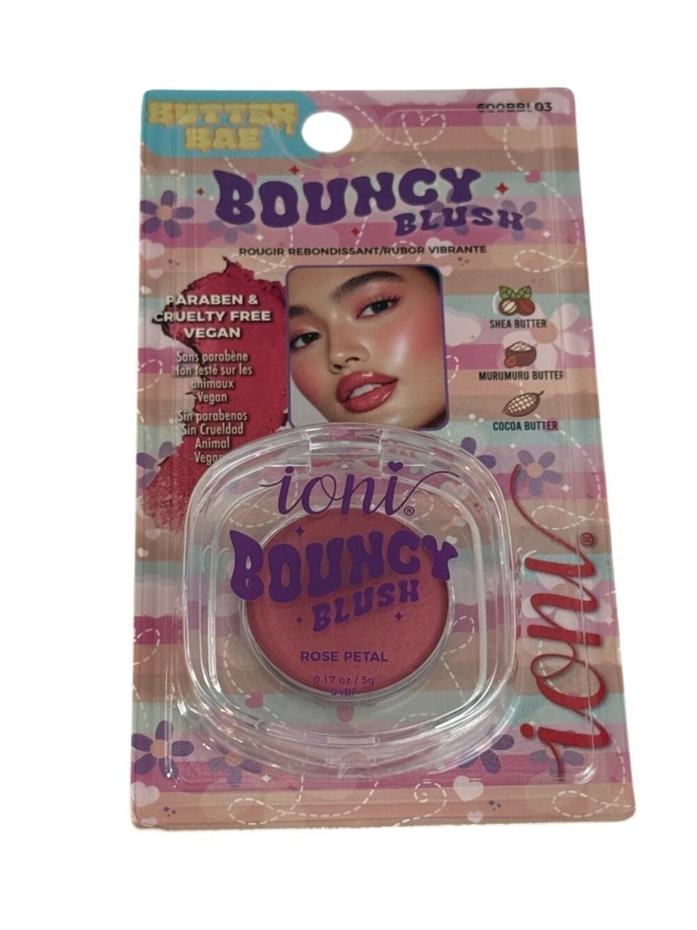 Ioni Butter Bae Bouncy Blush Rose Petal Cheek Lip Color New